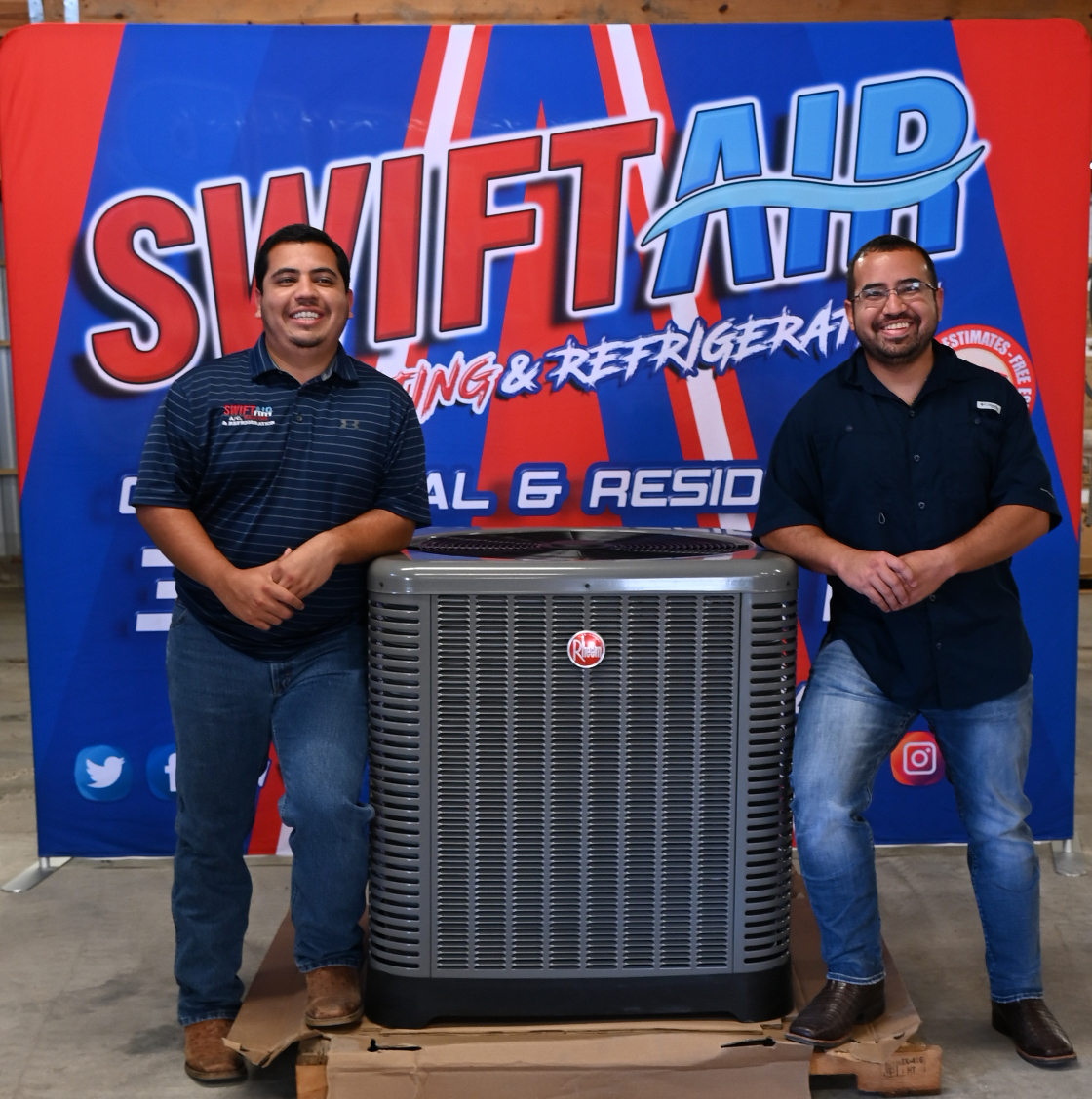 Swift Air is an air conditioning company in Corpus Christi, Texas that services portable ac units, window units, ac compressors, ac installations, window units, and mini split air conditioners.